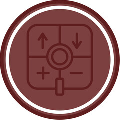 Obraz premium Swot Analysis Vector Line Double Circle Maroon