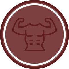 Abs Vector Line Double Circle Maroon
