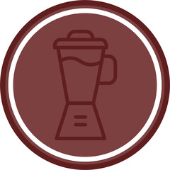 Blender Vector Line Double Circle Maroon