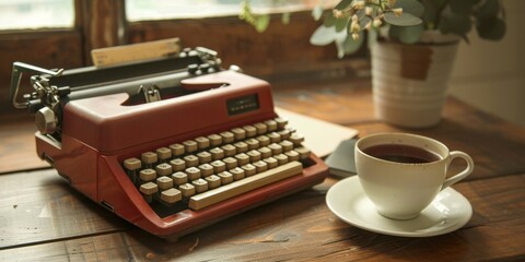 Evolution of Technology from Typewriters to Computers, Depicting the Impact on Devices Over Time, AI-Generated, 4K High-Resolution Wallpaper.