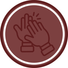 Applause Vector Line Double Circle Maroon