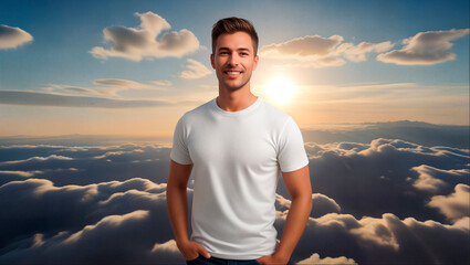 man in white t-shirt