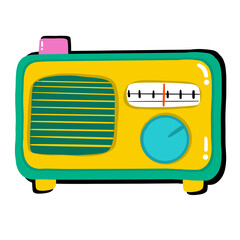 retro radio illustration