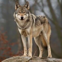 Typical standard standing Saarloos Wolfhond