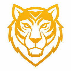 Tiger head logo icon simple vector art illustration design