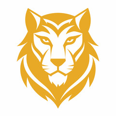 Tiger head logo icon simple vector art illustration design