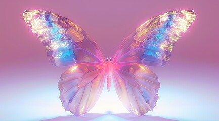 butterfly on a pink background