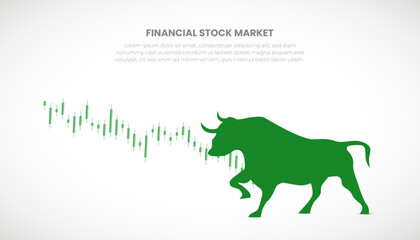 Bull or bullish run market trend in crypto currency or stocks. Trade exchange, green up arrows graph. Stock market price chart. Global economy crash or boom. Vector