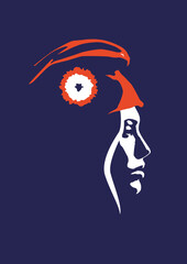 illustration de Marianne française, symbole de la révolution