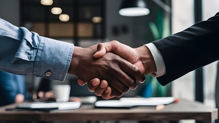 business people handshaking  