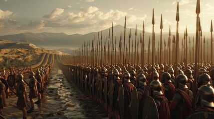 Roman Phalanx Formation Ready for Battle