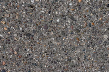  Background texture of gray stone wall with small pebble stones