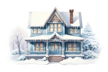 PNG Winter house architecture building cottage.