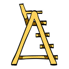 Lifeguard chair halftone icon hand drawn color vector illustration
