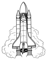 PNG Space shuttle drawing aircraft airplane.
