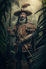 Obraz premium Portrait of a Spanish Conquistador in Armor