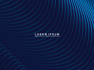 Premium blue background design with diagonal gradient wave lines pattern. Vector horizontal template for digital business banner, contemporary formal invitation, voucher, gift certificate, etc.