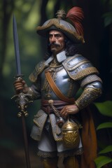 Portrait of a Spanish Conquistador in Armor