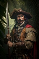 Obraz premium Portrait of a Spanish Conquistador in Armor