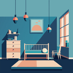 Fototapeta premium Room design vector art illustration