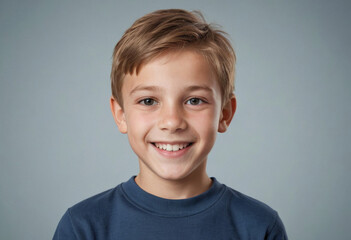 Portrait view of a regular happy smiling Belarus boy, ultra realistic, candid, social media, avatar image, plain solid background