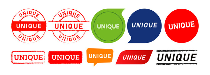 unique speech bubble and rubber stamp grunge retro vintage design label sticker