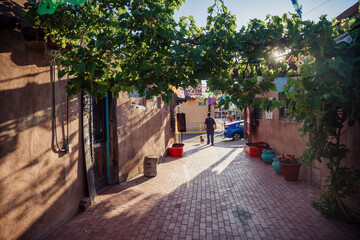 Courtyard in the Old Town, Albuquerque, New Mexico, United States of America.