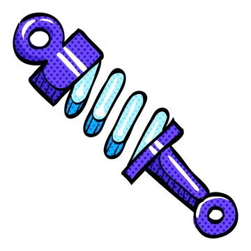 recommend clip art: Shock absorber halftone icon hand drawn color vector illustration