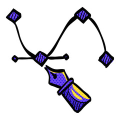 Bezier halftone icon hand drawn color vector illustration