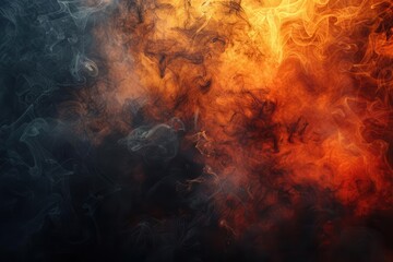 Fototapeta premium Black, brown, orange, and yellow abstract background with a fire-like gradient, ideal for a spooky or eerie theme.