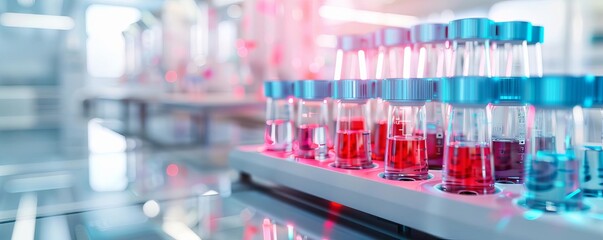 Virtual biobank management, holographic sample storage, futuristic biotechnology, advanced lab