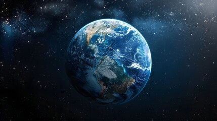 Obraz premium Stunning View of Earth from Space with a Starry Background