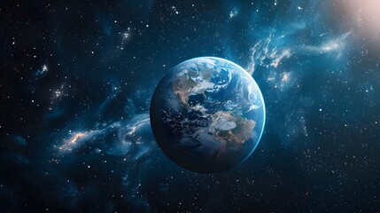 Obraz premium Stunning View of Earth from Outer Space