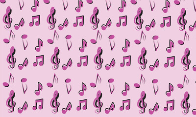 Trendy exotic hand drawn music seamless pattern. music background for textile, wallpaper, banner, covers, surface, printing and home decor. music vector illustration