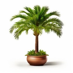 Obraz premium A majesty-palm plant on white background.