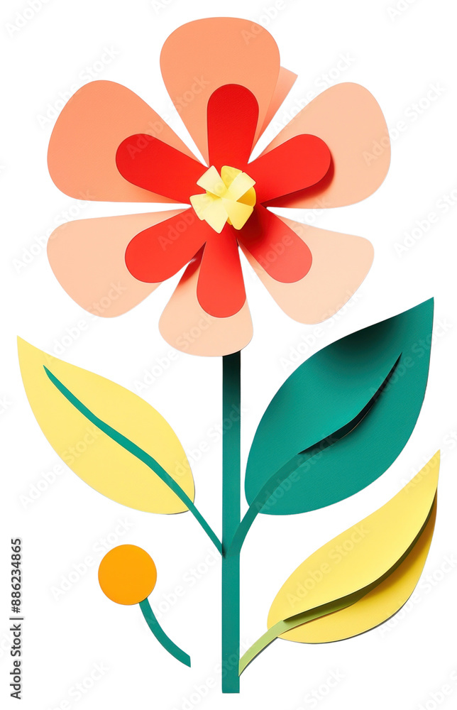 Wall mural png paper cutout illustration of a flower art plant inflorescence.