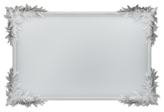 PNG Frame blackboard rectangle snowflake.