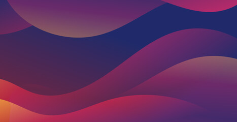 abstract background with waves, Purple banner