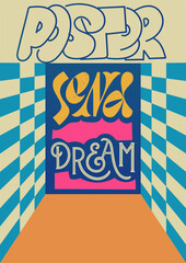 Fototapeta premium retro poster design illustration