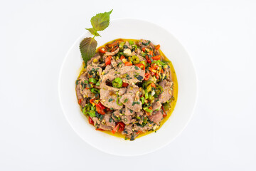 Chinese food: Spicy basil fried beef