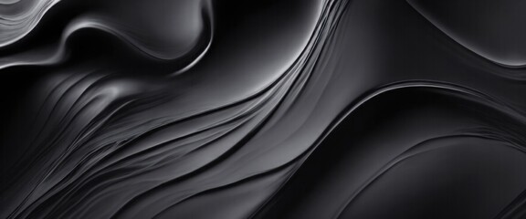 Fototapeta premium Soft and liquid Black waves background