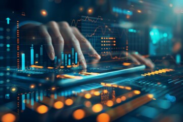 Digital tablet with corporate event logo on learning platform for professional development