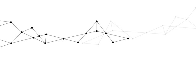 Simple network polygonal connect lines and dots background template. Technology data transfer server global system graphic vector.