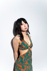 Fototapeta premium 夏のワンピースを着た女性