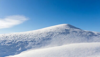 Beautiful winter landscape with snow covered mountain