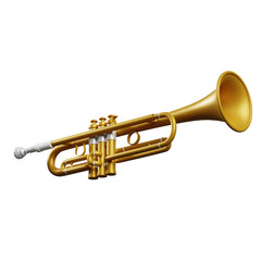 Fototapeta premium Trumpet 3D Illustration