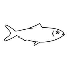 Fish icon vector set. Food illustration sign collection. Ocean symbol or logo.