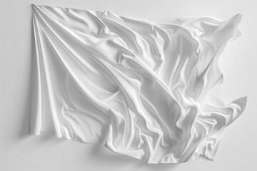 Obraz premium A white flag is hanging from a tree branch