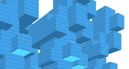 abstract modular architecture 3d rendering	
