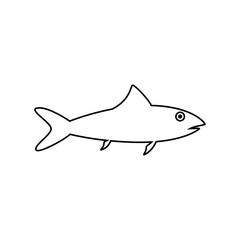 Fish icon vector set. Food illustration sign collection. Ocean symbol or logo.